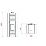 Poêle à pellet granulés Palazzetti MARTINA IDRO Lux 10 ou 15kw Acier – Image 2