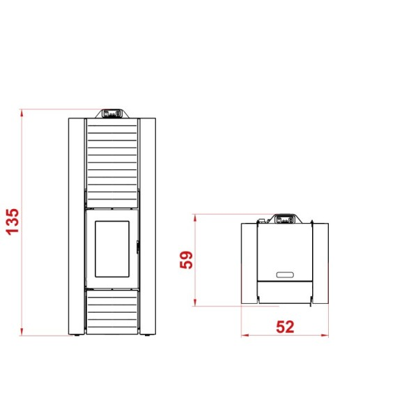 Poêle à pellet granulés Palazzetti MARTINA IDRO Lux 10 ou 15kw Acier 2 Poêle à pellet granulés Palazzetti MARTINA IDRO Lux 10 ou 15kw Acier – Image 2
