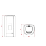 Poêle à pellet "granulés" Palazzetti MIRELLA IDRO 10 ou 15 kW Acier – Image 2