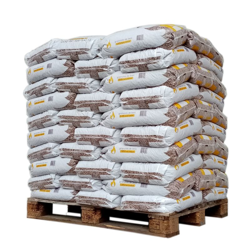 SUNFIRE-A-28 (2) Pellets SUN FIRE – Certifiés NF Biocombustibles & AFNOR – Palette de 70 Sacs (15 kg) – Image 1