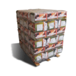 Bûches calorifiques WOODSTOCK – 4 palettes, 416 sacs de 5 bûches – Bois résineux