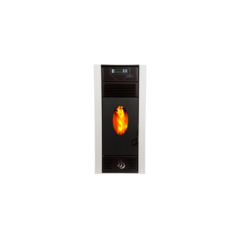 veronica-blanc-1-2-1 Poêle à granulés BELLEZA VERONICA 15 kW – Blanc, programmation hebdomadaire, chauffage économique – Image 1